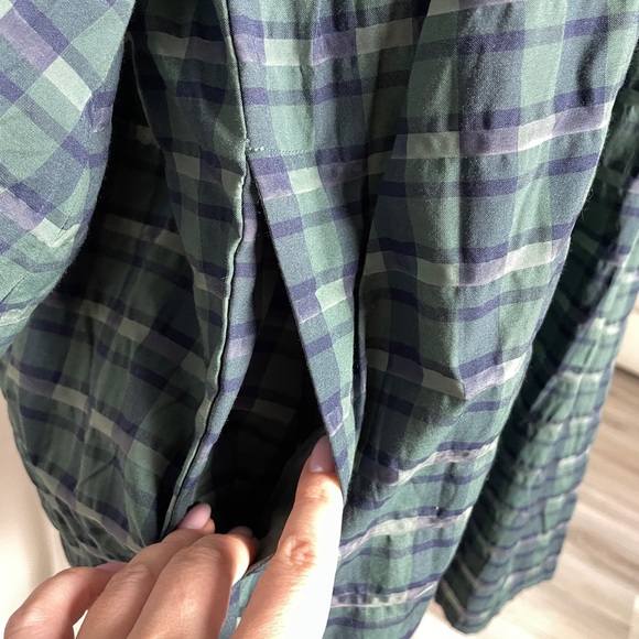 NWT Madewell Marianna Puff-Sleeve Mini Dress in Green Plaid Size Medium - Picture 8 of 12